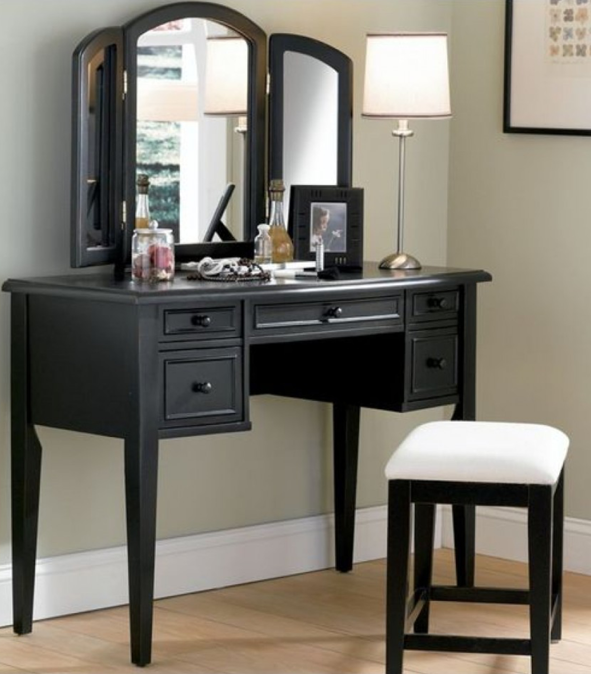 Motero black dressing mirror (Available on order)