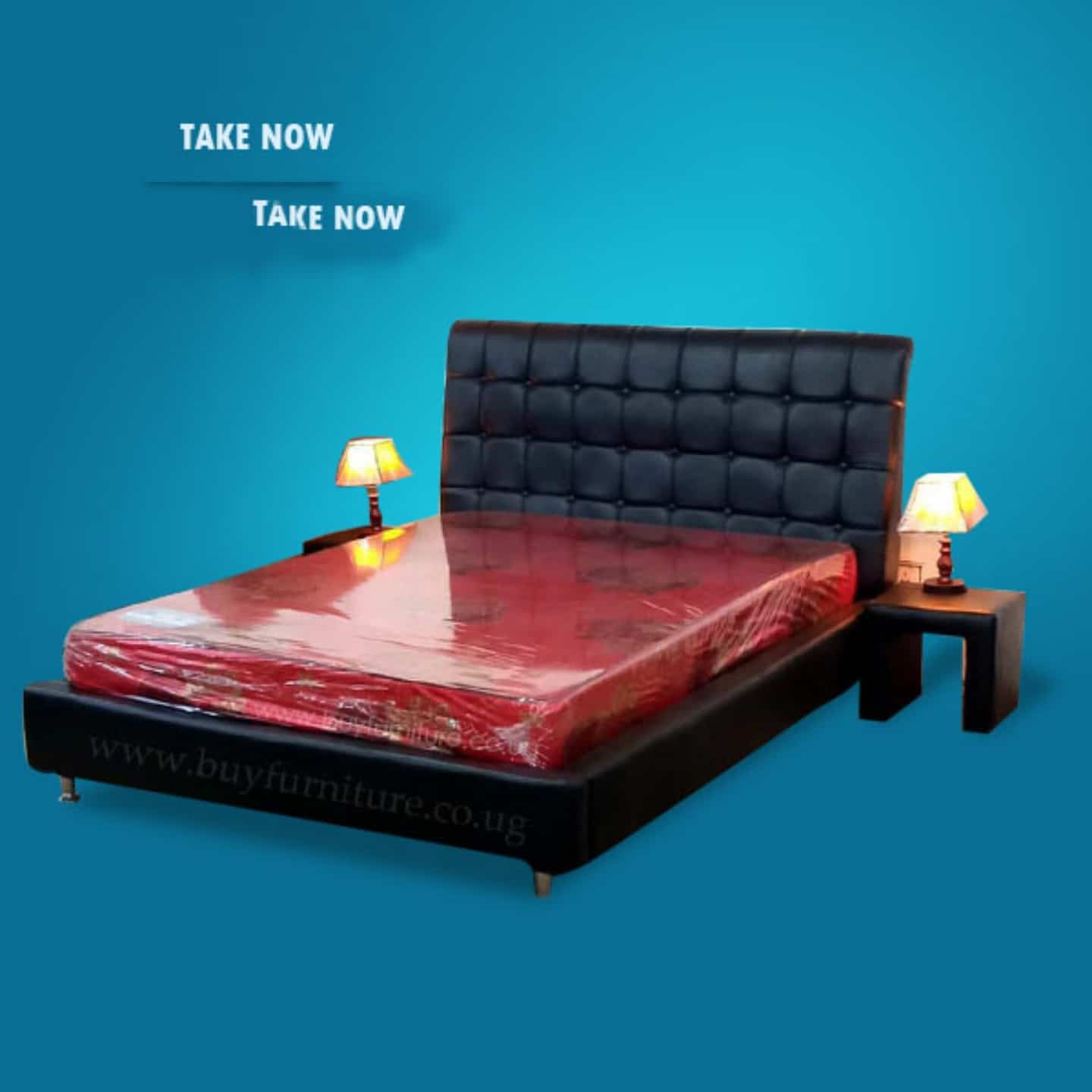 Reece leather bed
