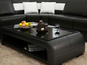 Alim Nave Leather Center Table (Available on order)