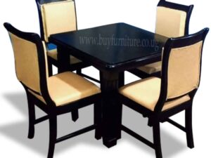 Cream Black 4-Seater Dining Set – Stylish & Modern Dining