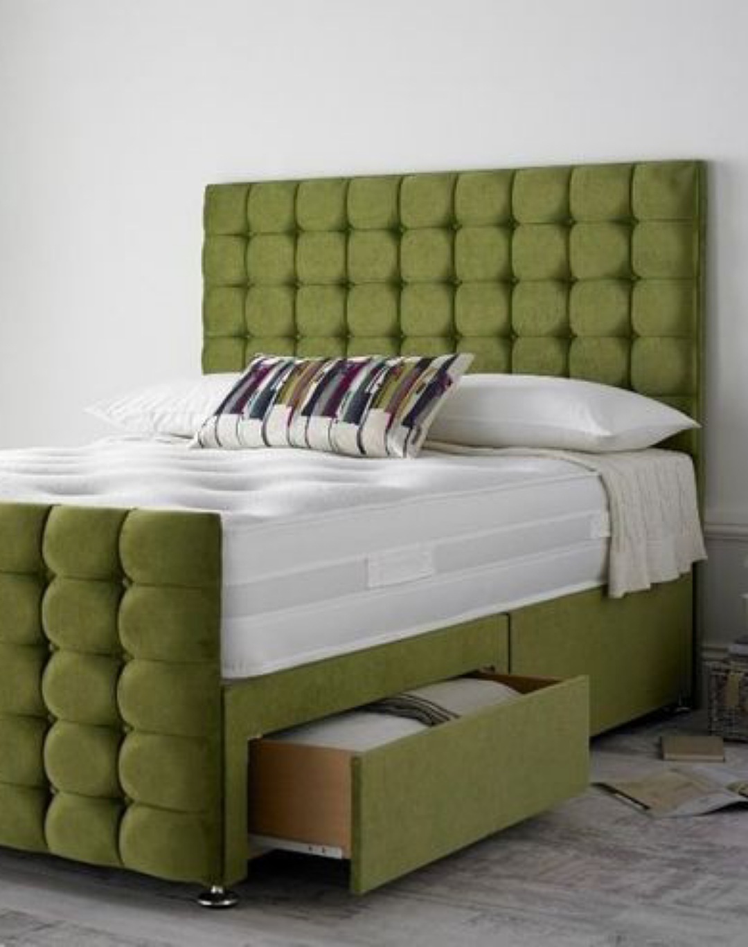 Upholstery Lemon Green Bed