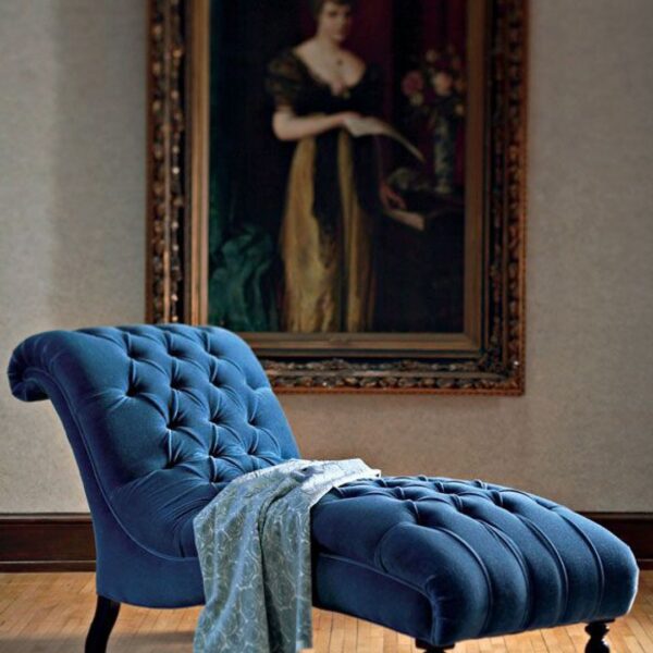 Turquoise Blue bedroom sofa