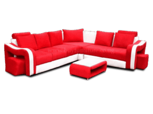Frankfurt Red L-Shaped Sofa