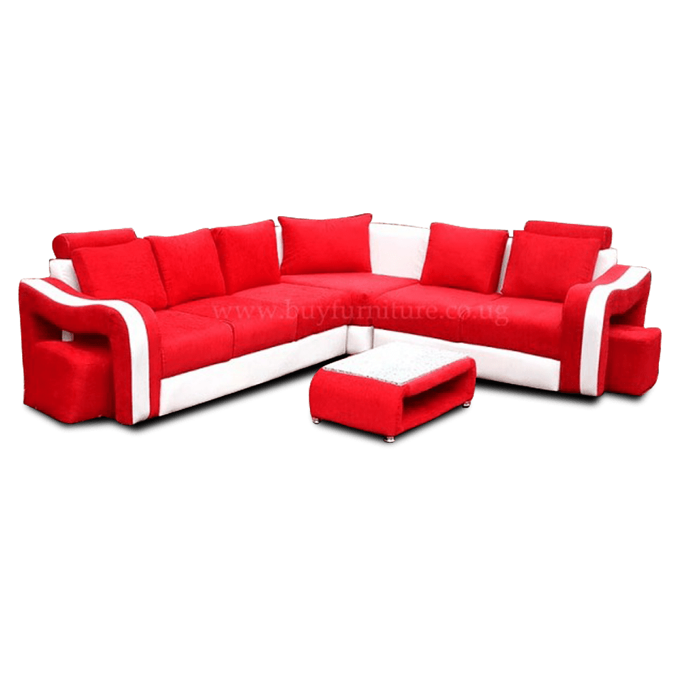Frankfurt Red L-Shaped Sofa
