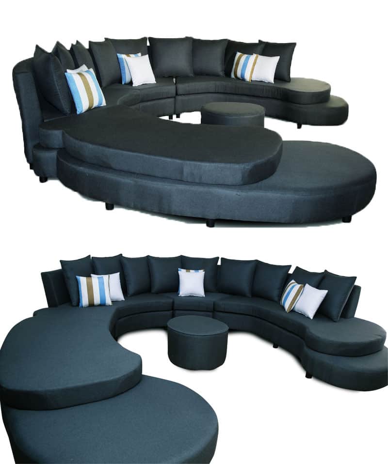 C Section Curved 8 seater Sofa