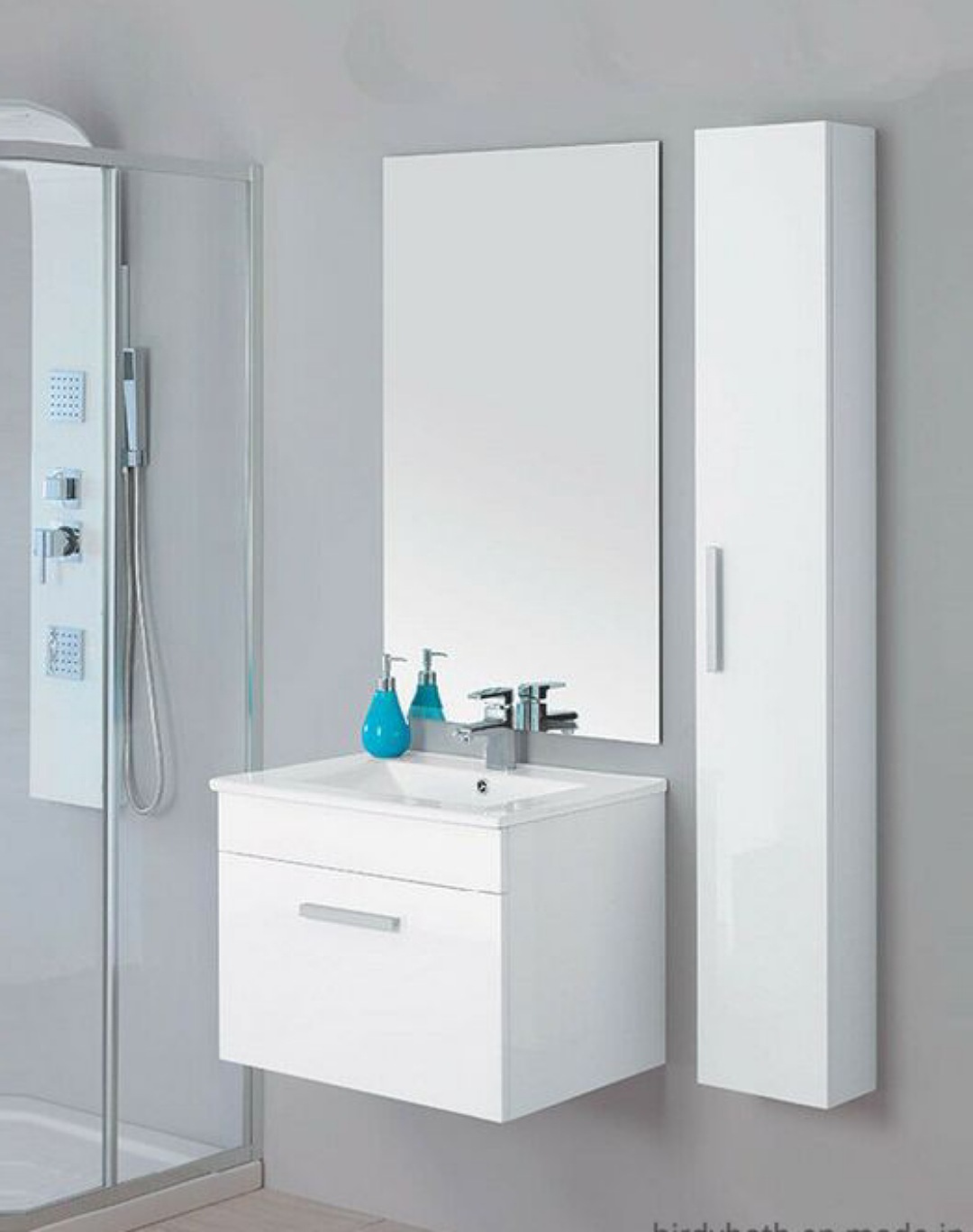 Deco White bathroom cabinets
