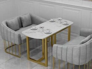 Elena Metallic 4 seater Dining